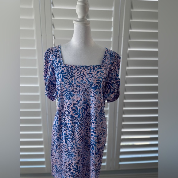 NWT Lilly Pulitzer Haydn Shift Dress Calla Lilly Pink High Tides Good Vibes Sz M - Picture 4 of 10